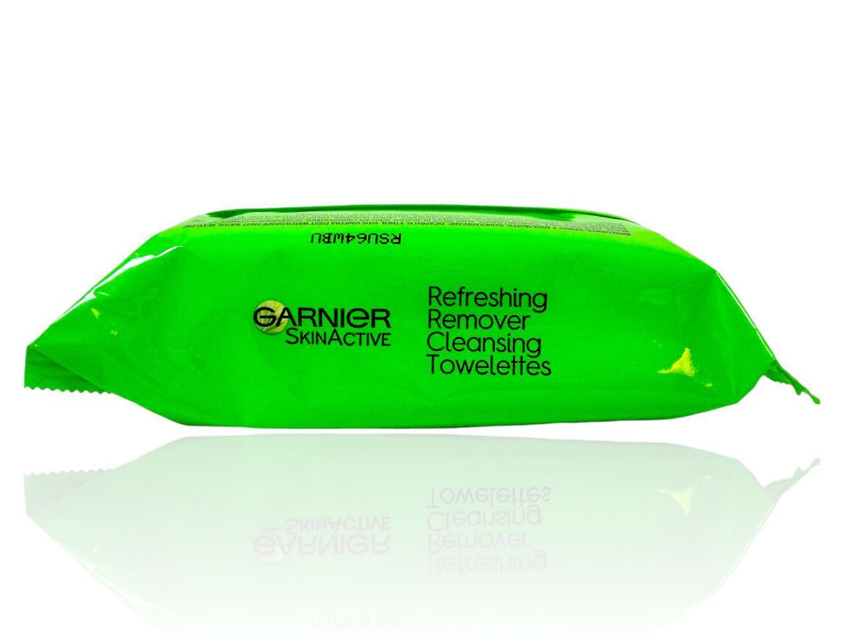 (Lot of 3) Garnier Makeup Remover Wipes for Normal Skin - Cleansing Towelettes with Peppermint
