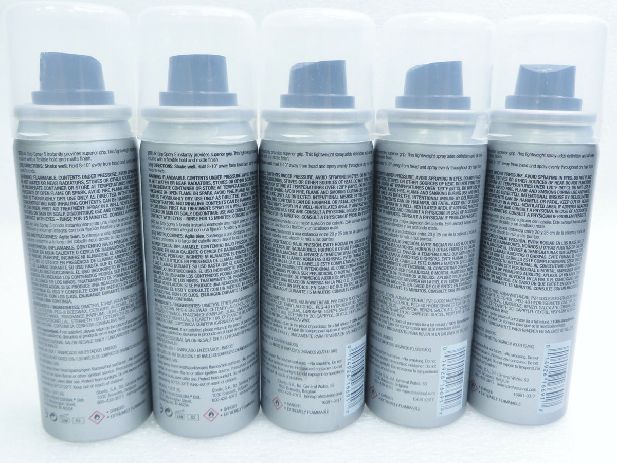 Kenra 5 Air Grip Spray Dry Wax - Travel Size 1.5 oz - Pack of 5