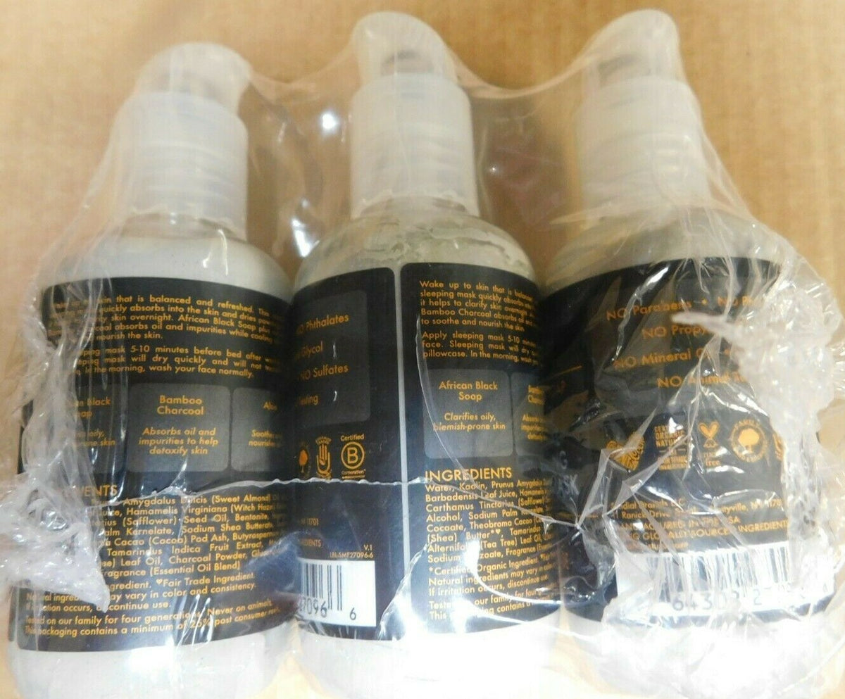 African Black Soap Bamboo Charcoal Detoxifying Sleeping Mask