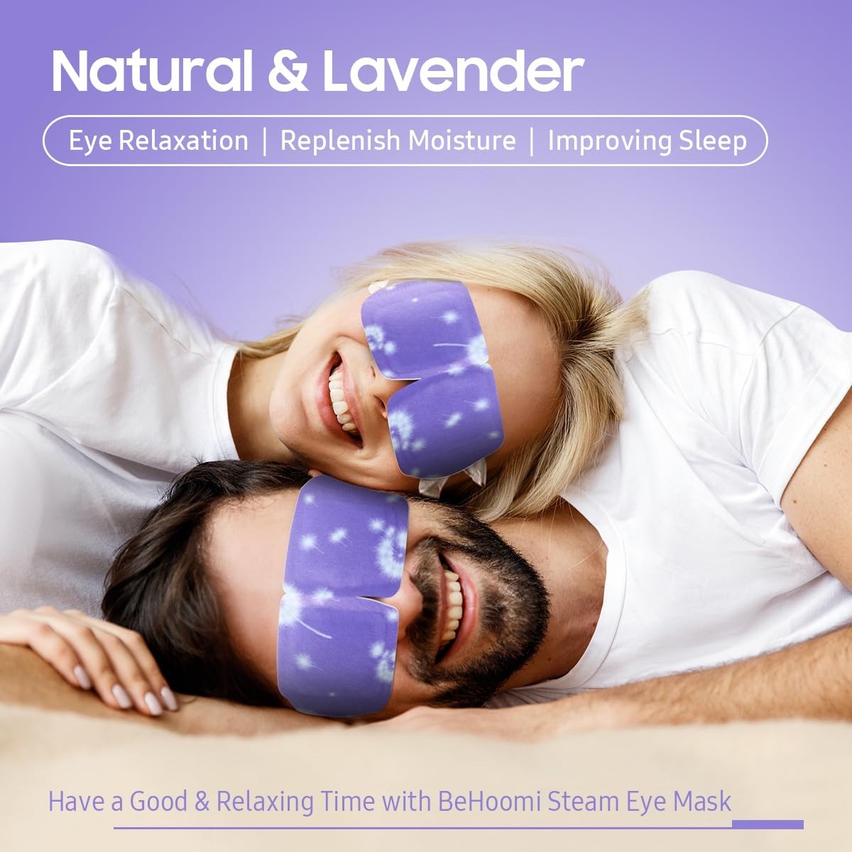 Travel Lavender Scented Eye Masks for Puffy Eyes Relief - 10 Pack