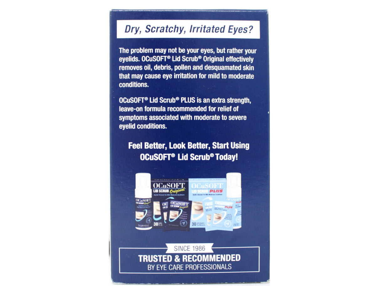 Ocusoft Eye Lid Cleansing Pads - 100 Count, 3 Pack, Line-Free Eyelid Hygiene