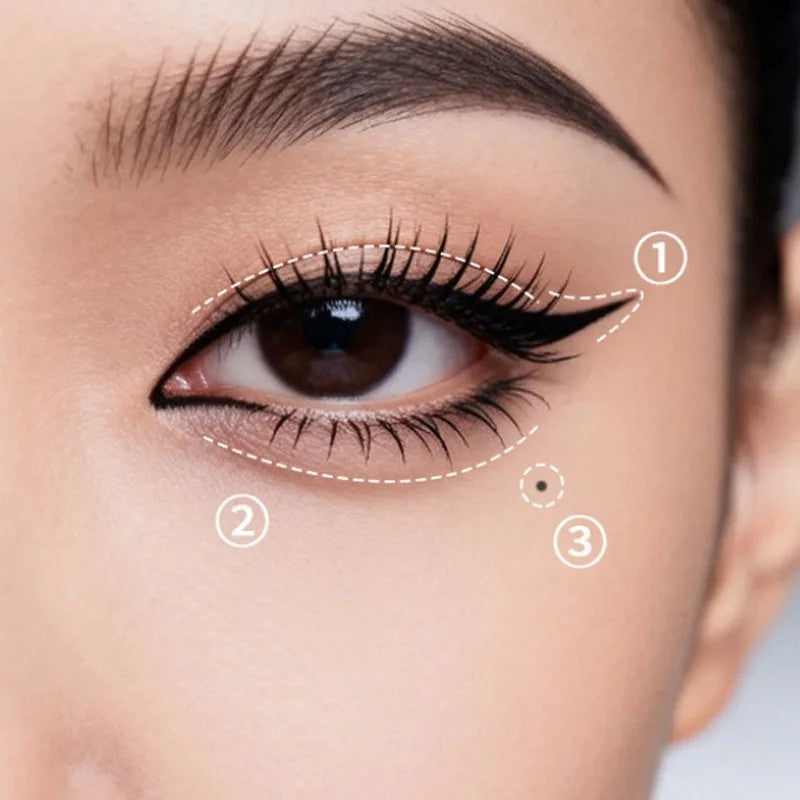 3-in-1 Portable Eye Makeup Stamp Kit for Eyeliner & Beauty Marks