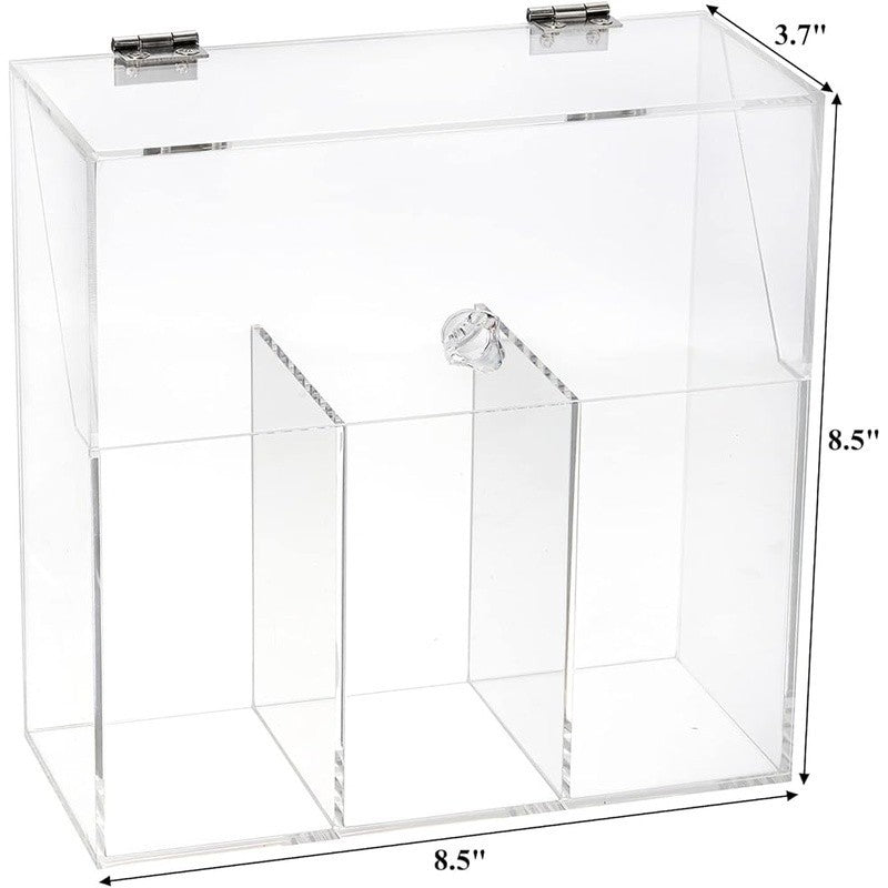 Dustproof Acrylic Makeup Brush Organizer with Adjustable Compartments