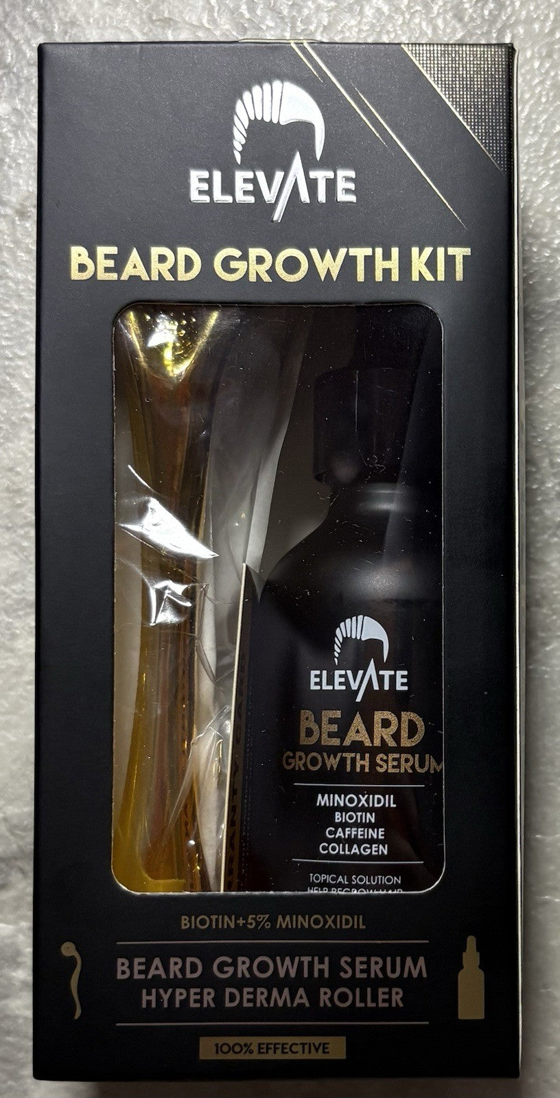 Beard Growth Kit with Serum & Derma Roller