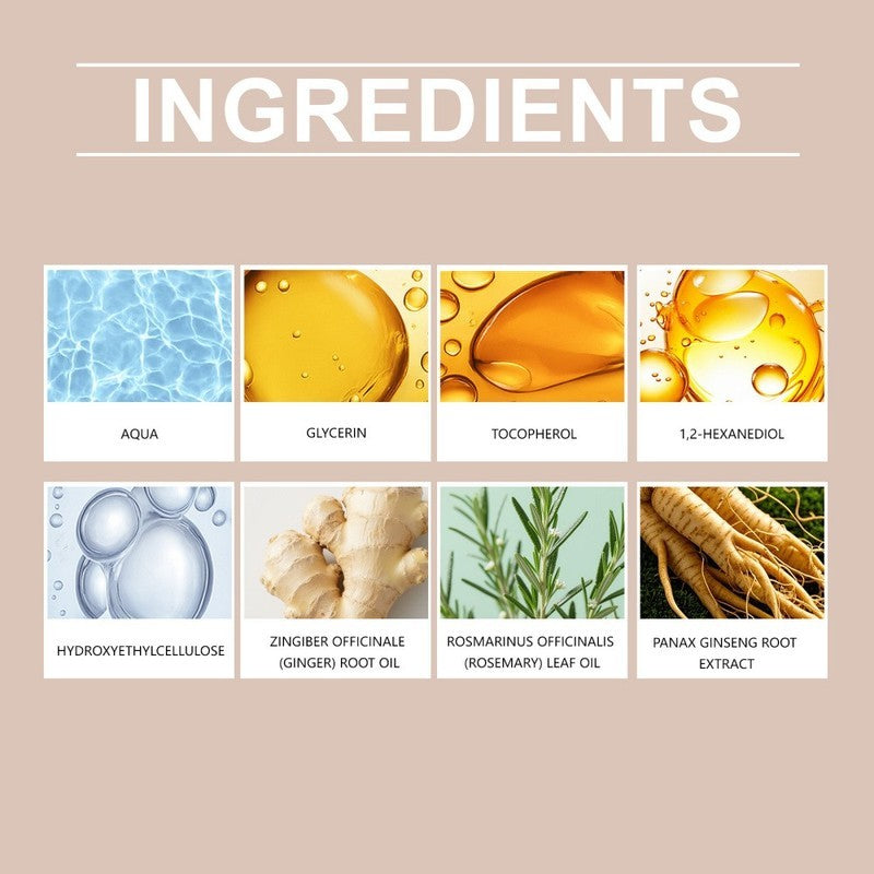 Hair Growth Serum with Ginseng & Rosemary - 40ml Thickening Treatment