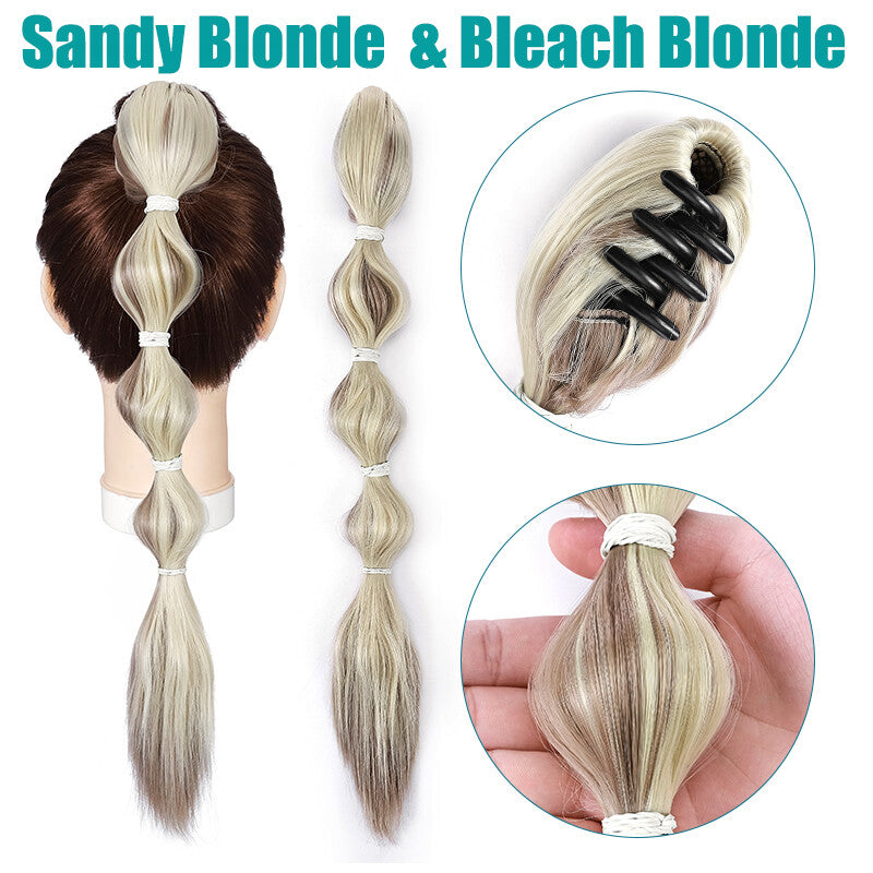 Extra Thick 12-Inch Clip-In Ponytail Hair Extension - Natural & Wavy