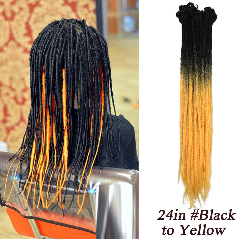 Ombre Dreads Locs Crochet Dreadlock Extensions Faux Long Natural Look