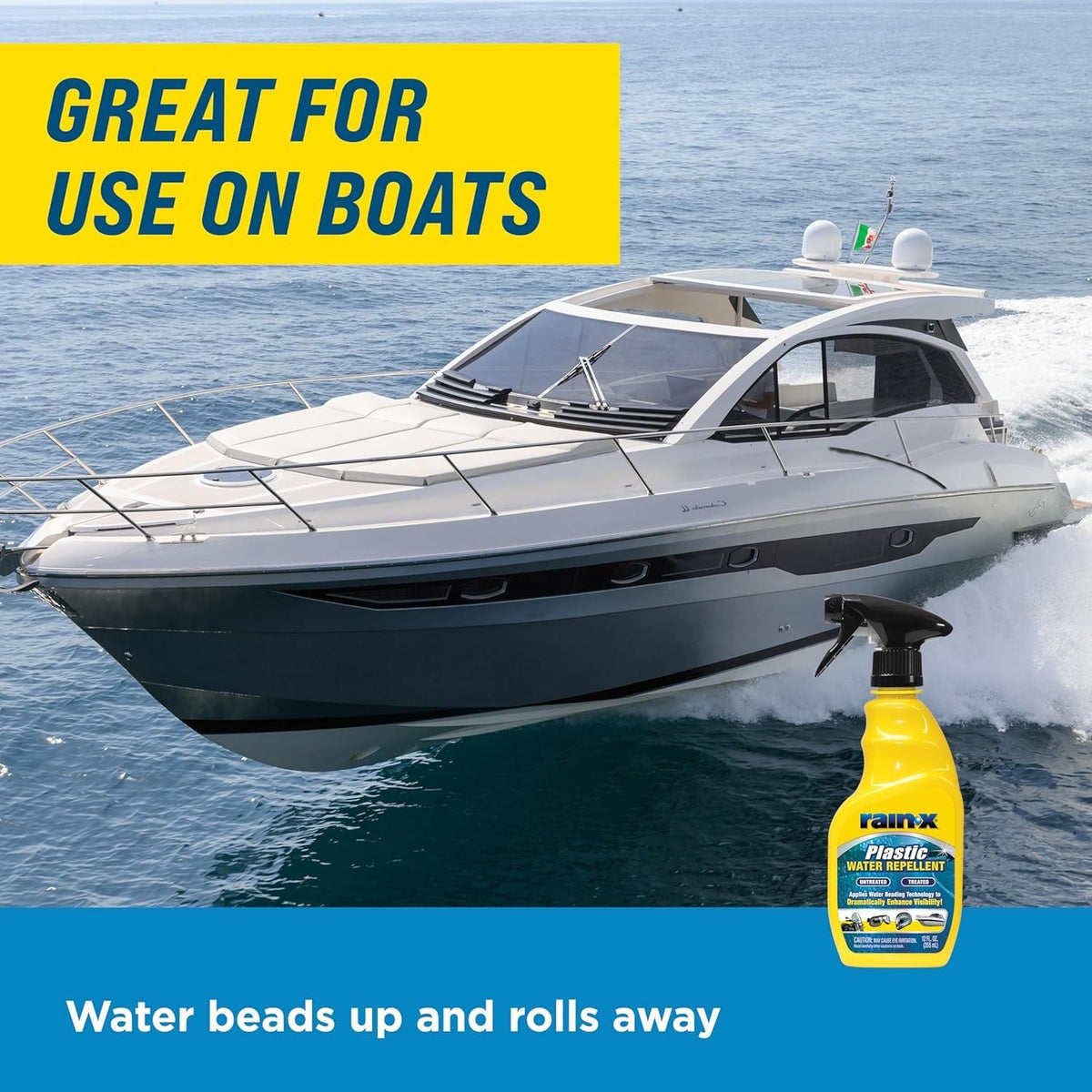 Water-Repellent Plastic Treatment for Motorcycle & Marine Windshields - 12 fl oz