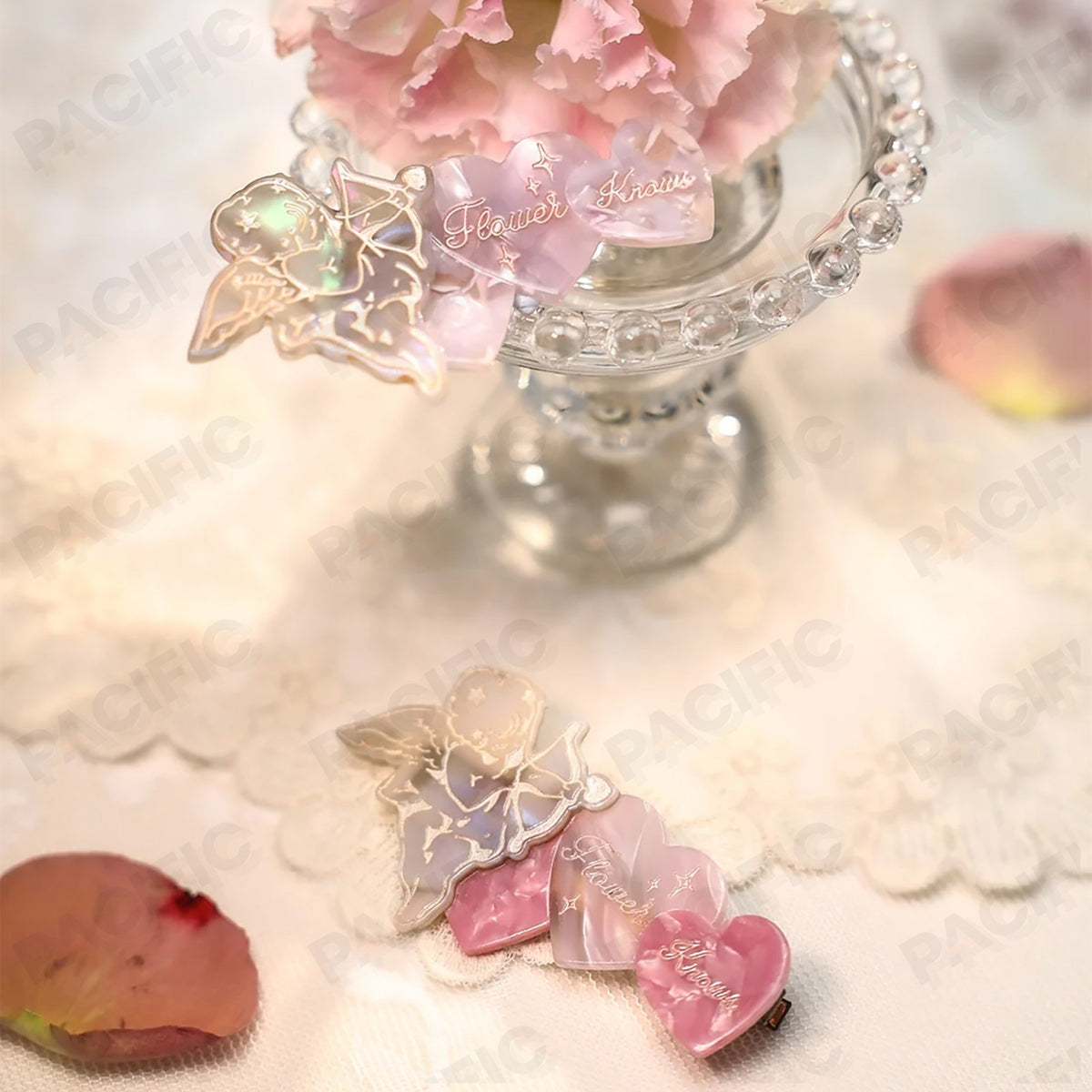 Flower Knows Strawberry Rococo Hair Clip Pink Blue Purple 3 Colors US
