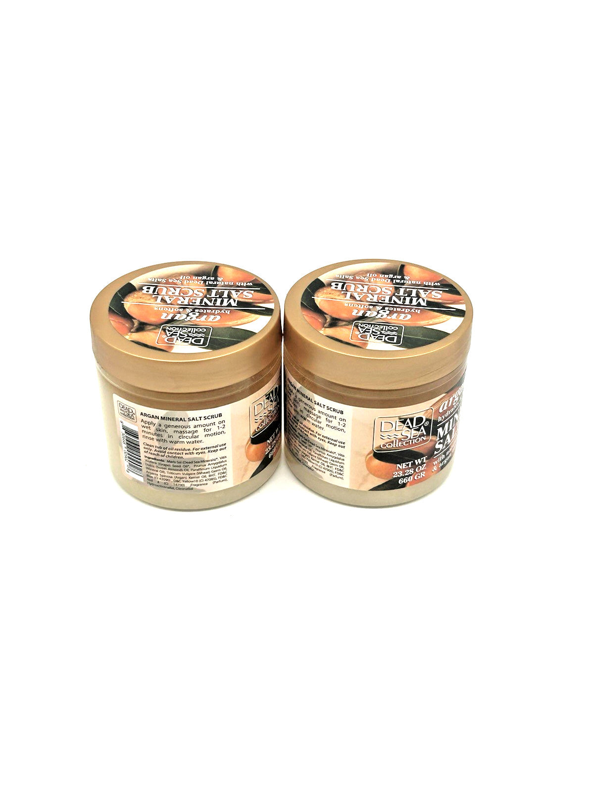 Dead Sea Collection Argan Exfoliating Mineral Salt Scrub, 2-Pack