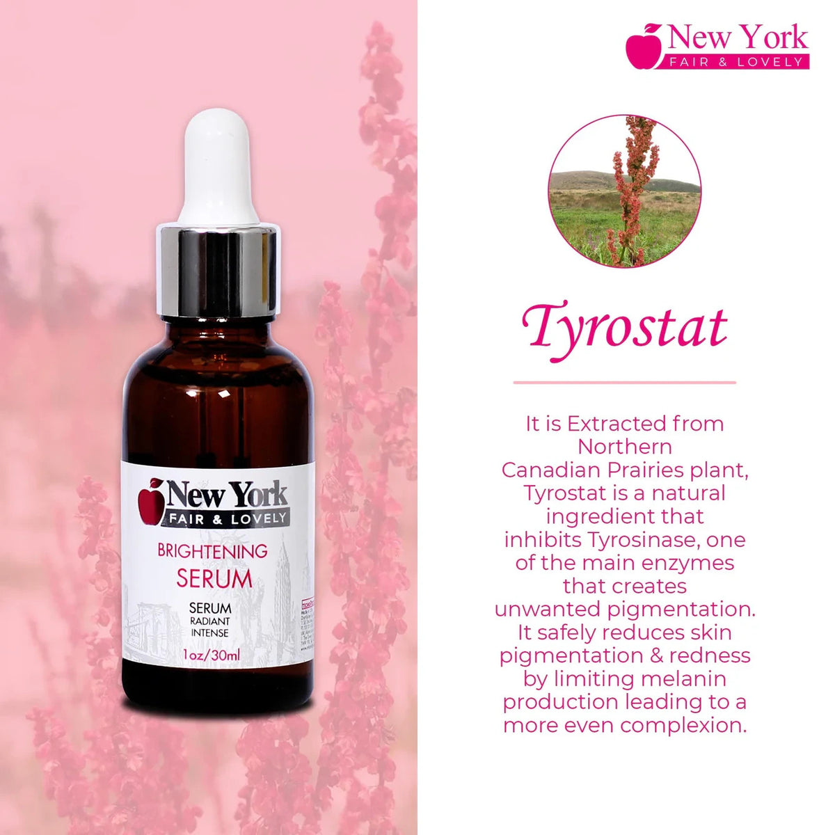 Brightening Face Serum with Vitamin C & Hyaluronic Acid - 1 oz