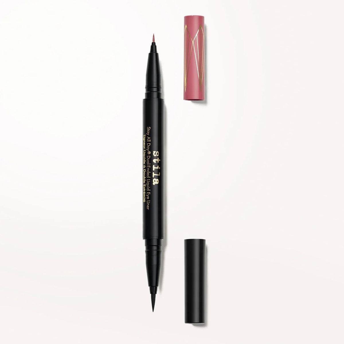 Dual-Ended Liquid Eyeliner with Precision Tips - Long-Lasting Black
