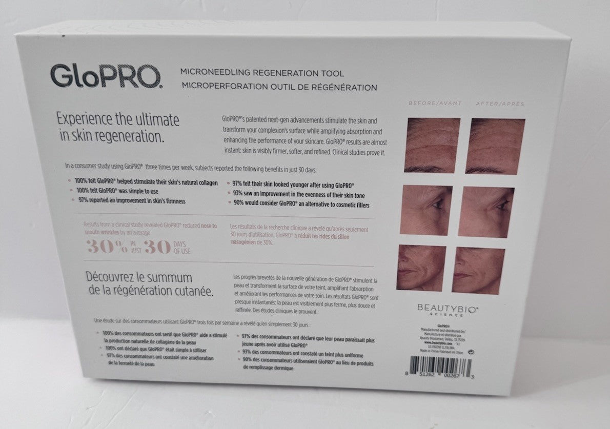 Microneedling Regeneration Tool with LED Light for Skin Rejuvenation - Beautybio GloPro