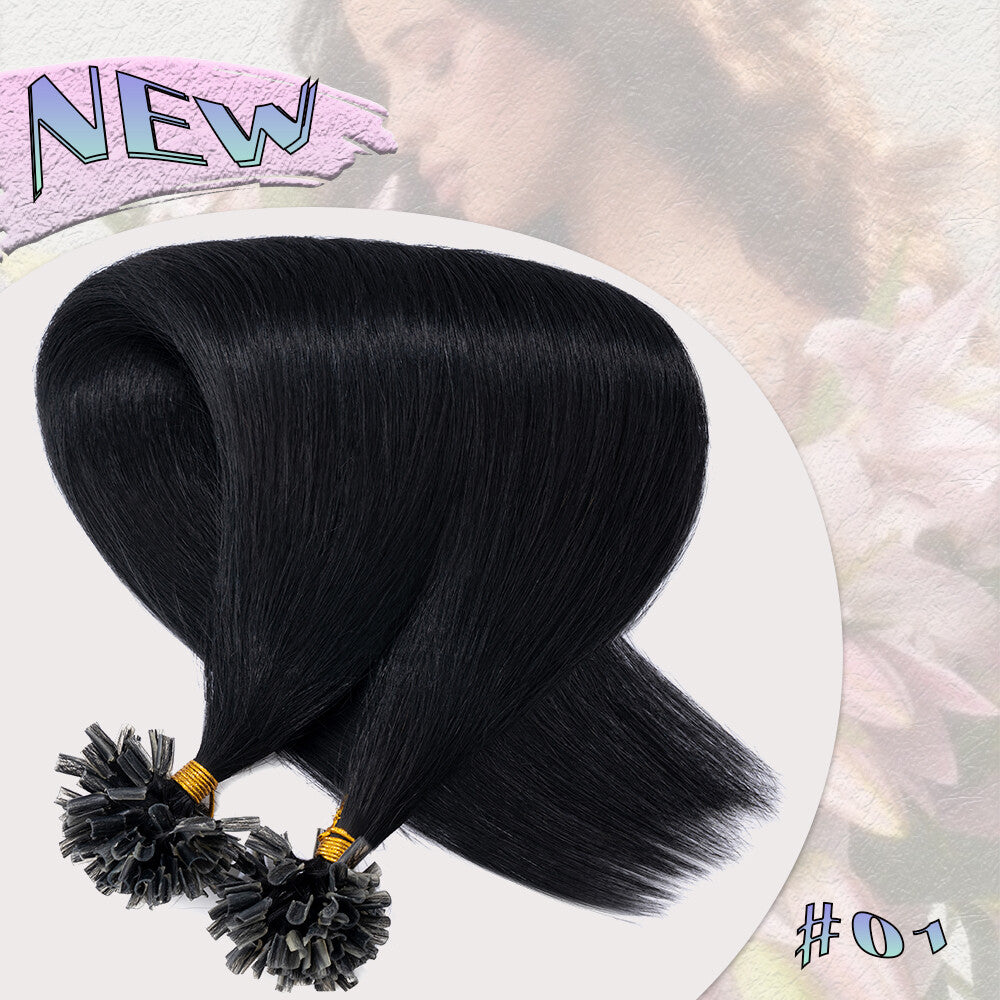 Pre Bonded Keratin Hair Extensions - Human Hair Remy U Tip Thick Strands