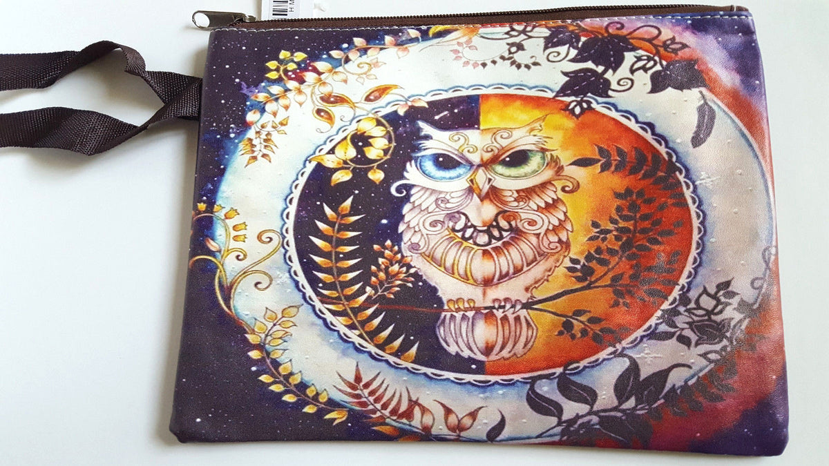 Owl Makeup Bag Cosmetic Pouch Travel Toiletry Case Small Pencil Storage