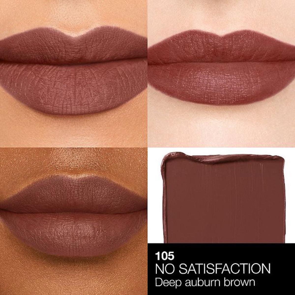 NARS Powermatte Lipstick NO SATISFACTION 105 Full Size Matte Lip Color