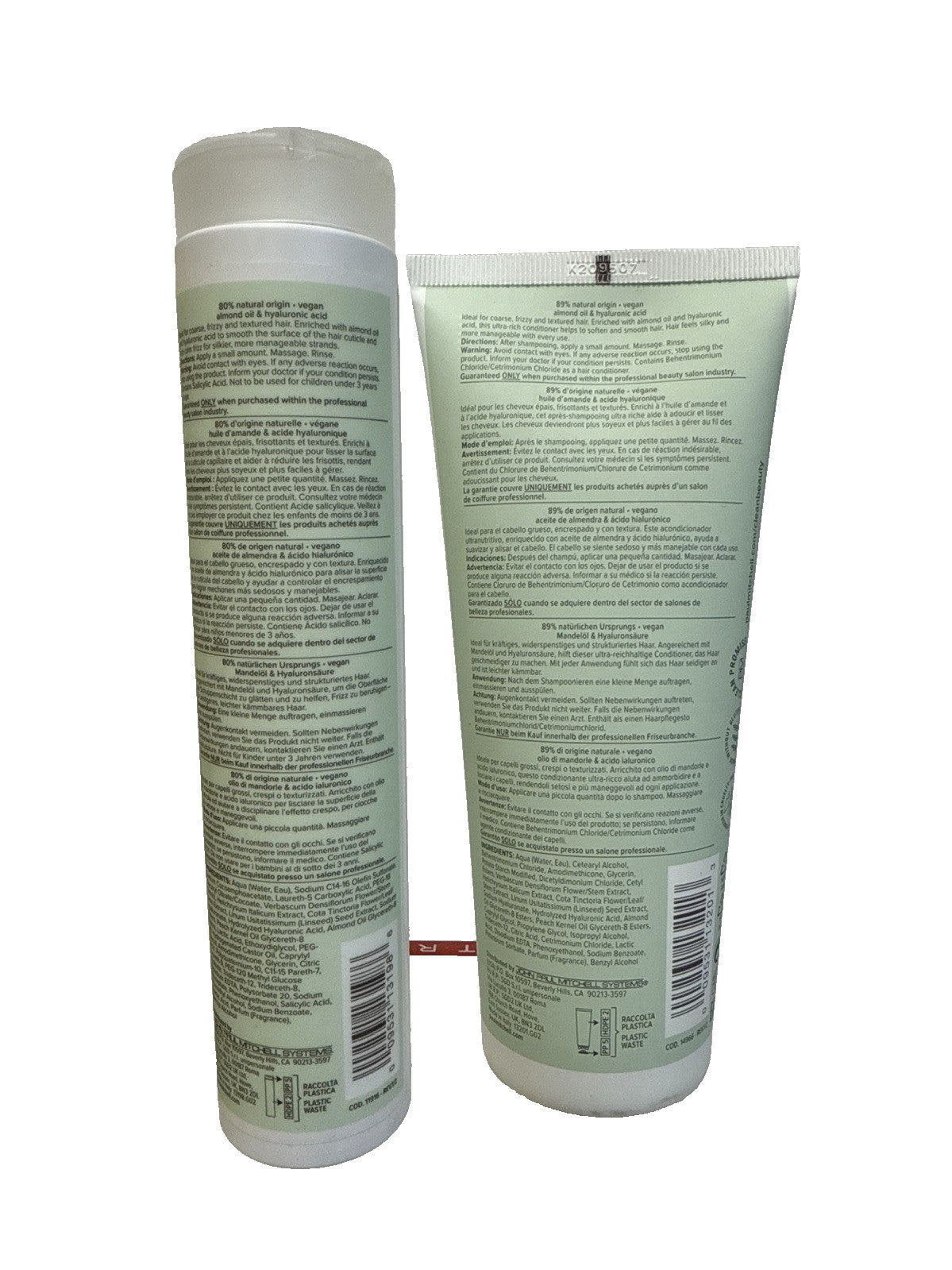 Anti-Frizz Shampoo & Conditioner Duo Set - Hydrating Hair Care 8.5 oz