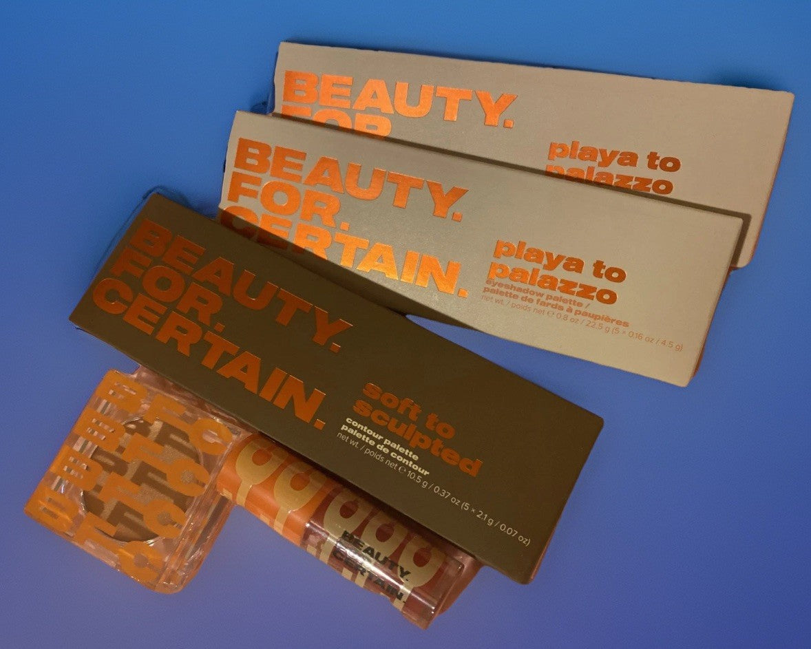 Eyeshadow Palette Set & Lip Gloss & Highlighter Duo by Beauty For Certain