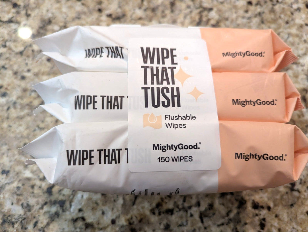 Flushable Wipes 3 Pack - 50 Count Personal Hygiene Wipes for Tush