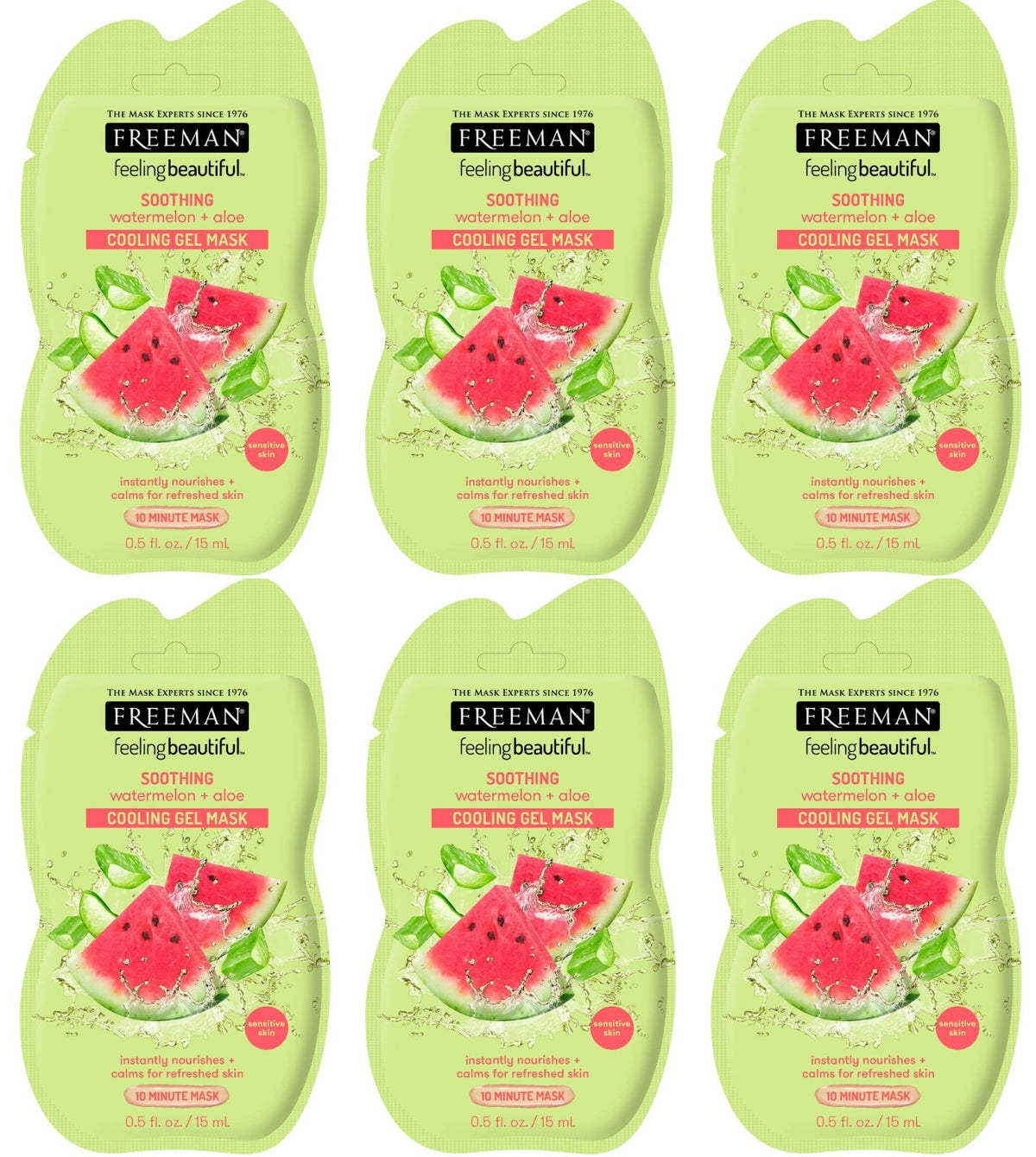 Watermelon & Aloe Cooling Gel Mask - 6 Pack Trial Size