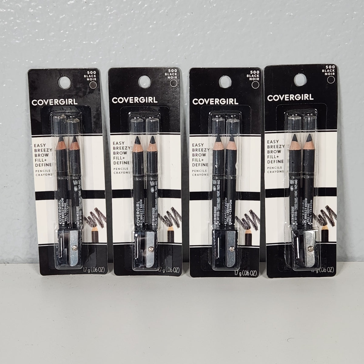 Brow Fill and Define Eye Pencils - Black, Set of 4, Easy Breezy Makeup