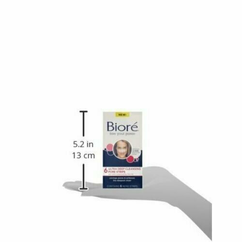 Deep Cleansing Nose Pore Strips for Blackhead Removal - Hypoallergenic, Unscented, 6 Count