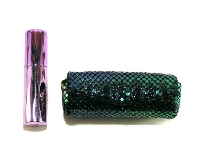 Metal Mesh Lipstick Case with Mirror - Fits 8.5cm Round Lipsticks, Unbranded