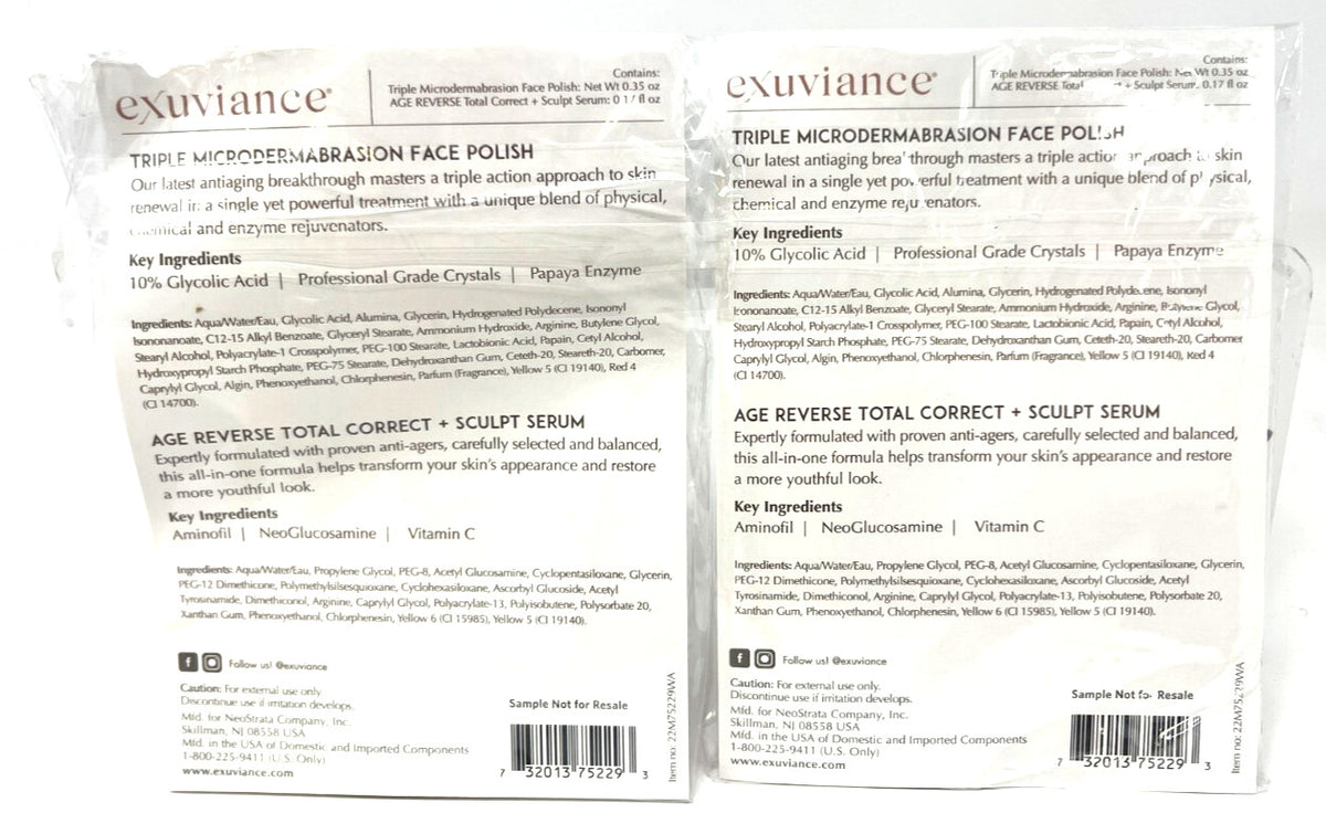 (2) Exuviance Triple Microbrasion Face Polish & Age Reverse Serum