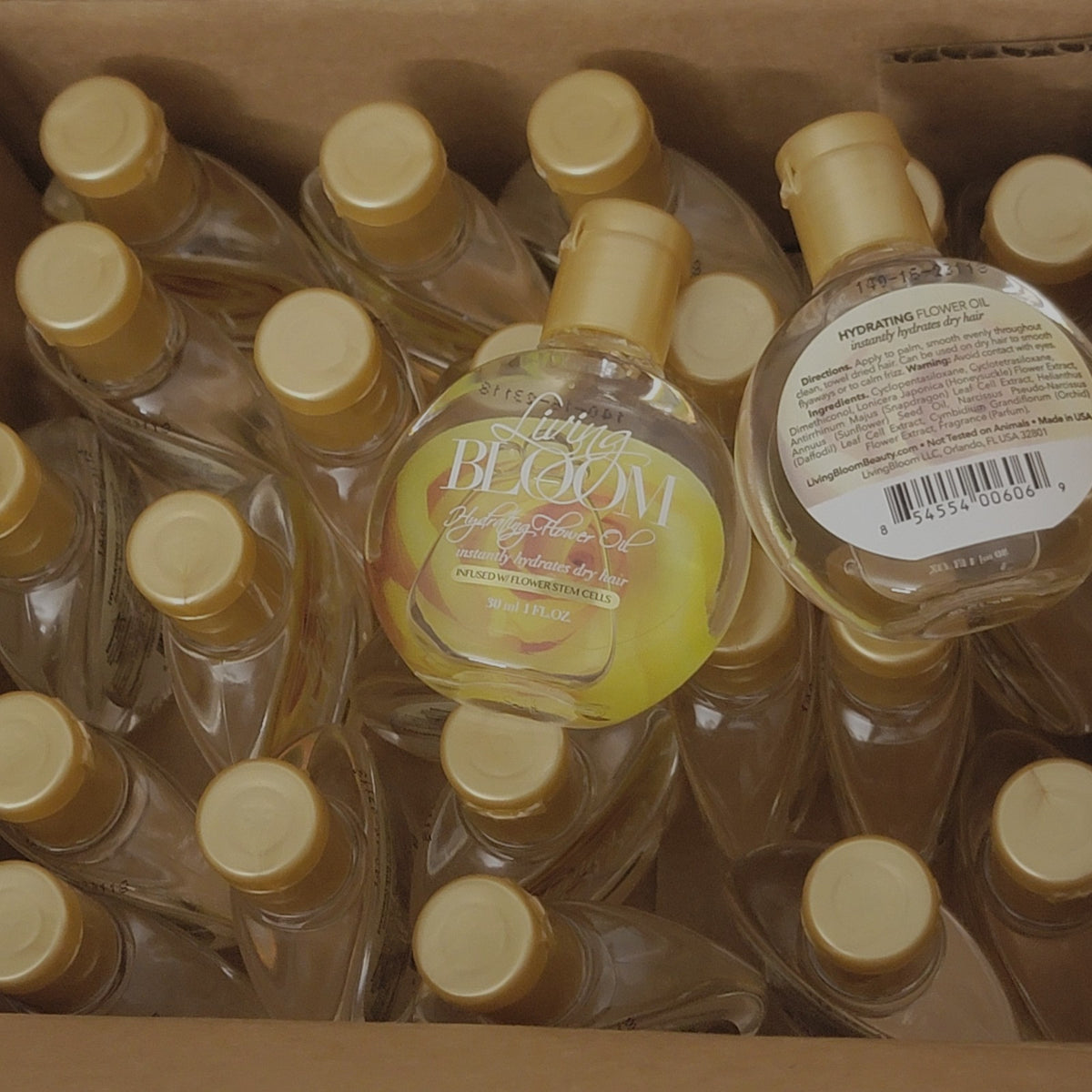 Hydrating Flower Oil for Hair - 24 Pack, 1 fl oz | Moisturizing Hair Treatment with Stem Cell Infusion