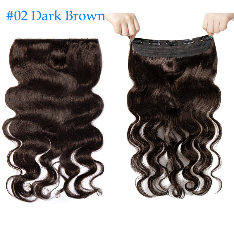 Thick Clip-In Human Hair Extensions Full Head Remy Weft - Various Lengths & Colors