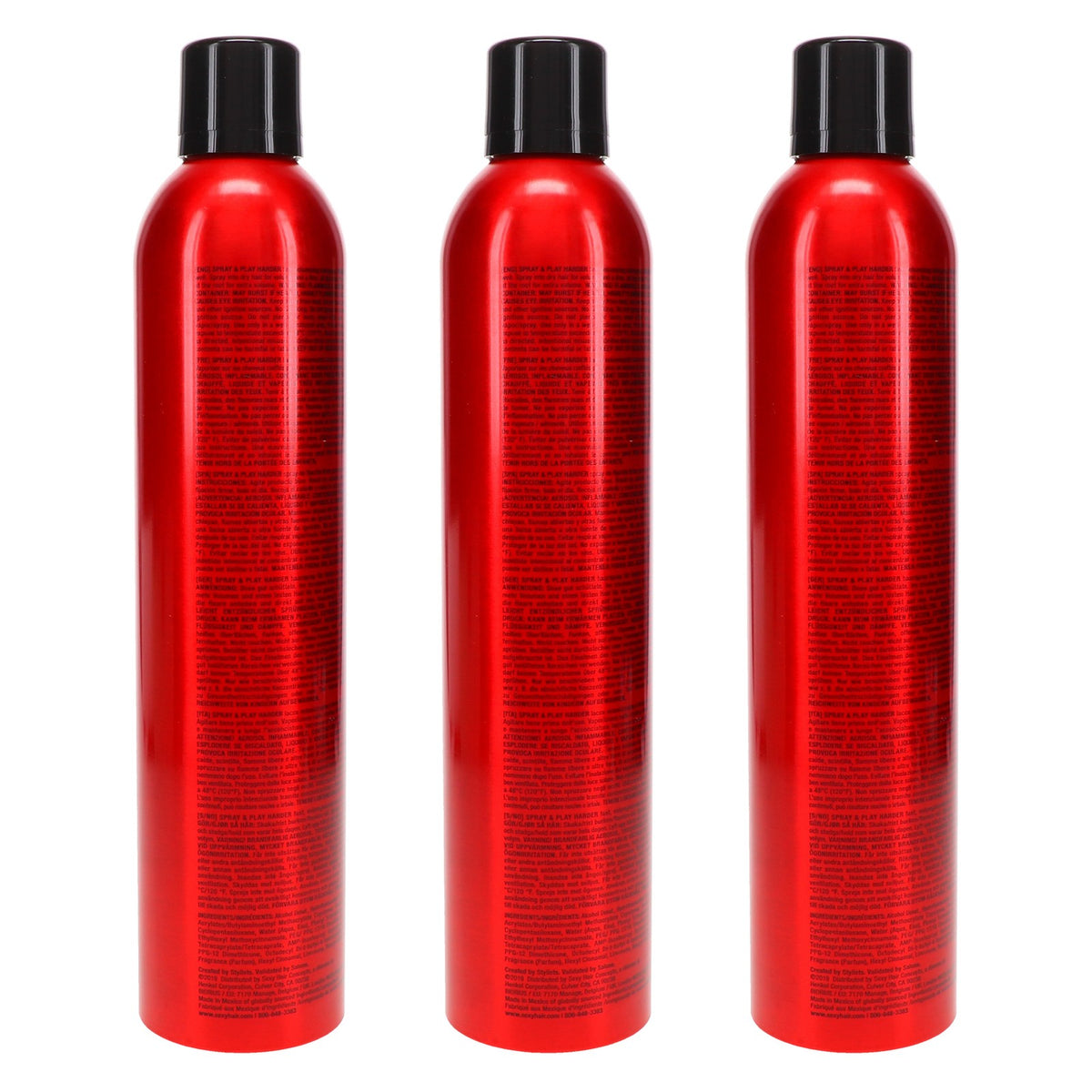 Firm Volumizing Hairspray - 10oz, UV & Humidity Resistant, 3 Pack