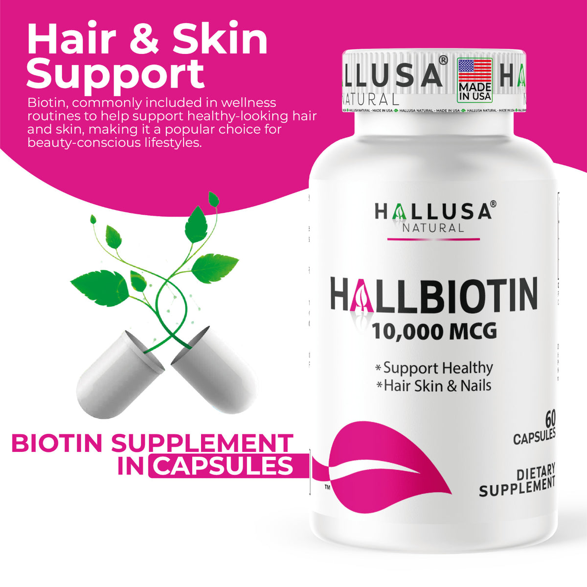 Hydrolyzed Collagen Liquid 16 oz with Biotin 10,000 mcg - 3 Pack