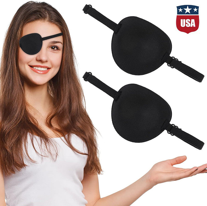Adult Unilateral Eye Mask for Lazy Eye Relief - Adjustable, Reusable, Pack of 2 or 4