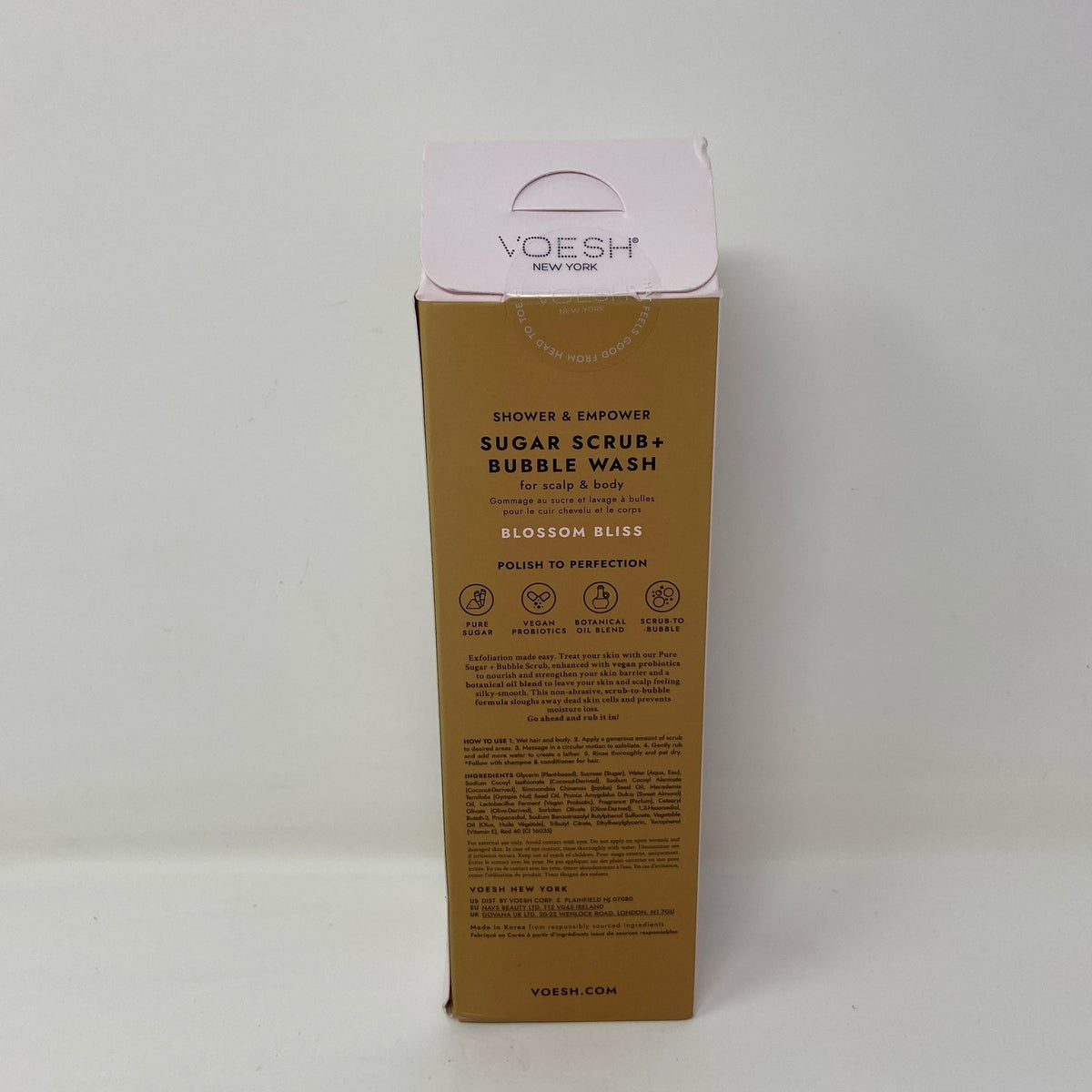 VOESH Blossom Bliss Sugar Scrub and Bubble Wash - Pink 7.4 oz