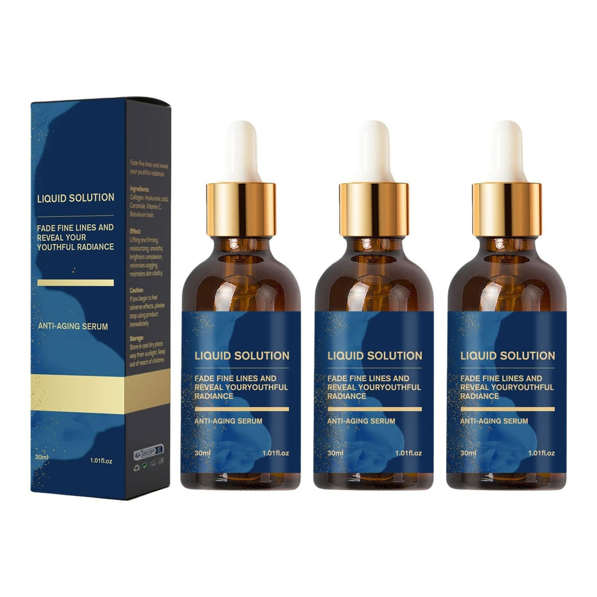 Face Serum with Aloe & Retinol - Hydrating Skin Care Solution, 3 Pack