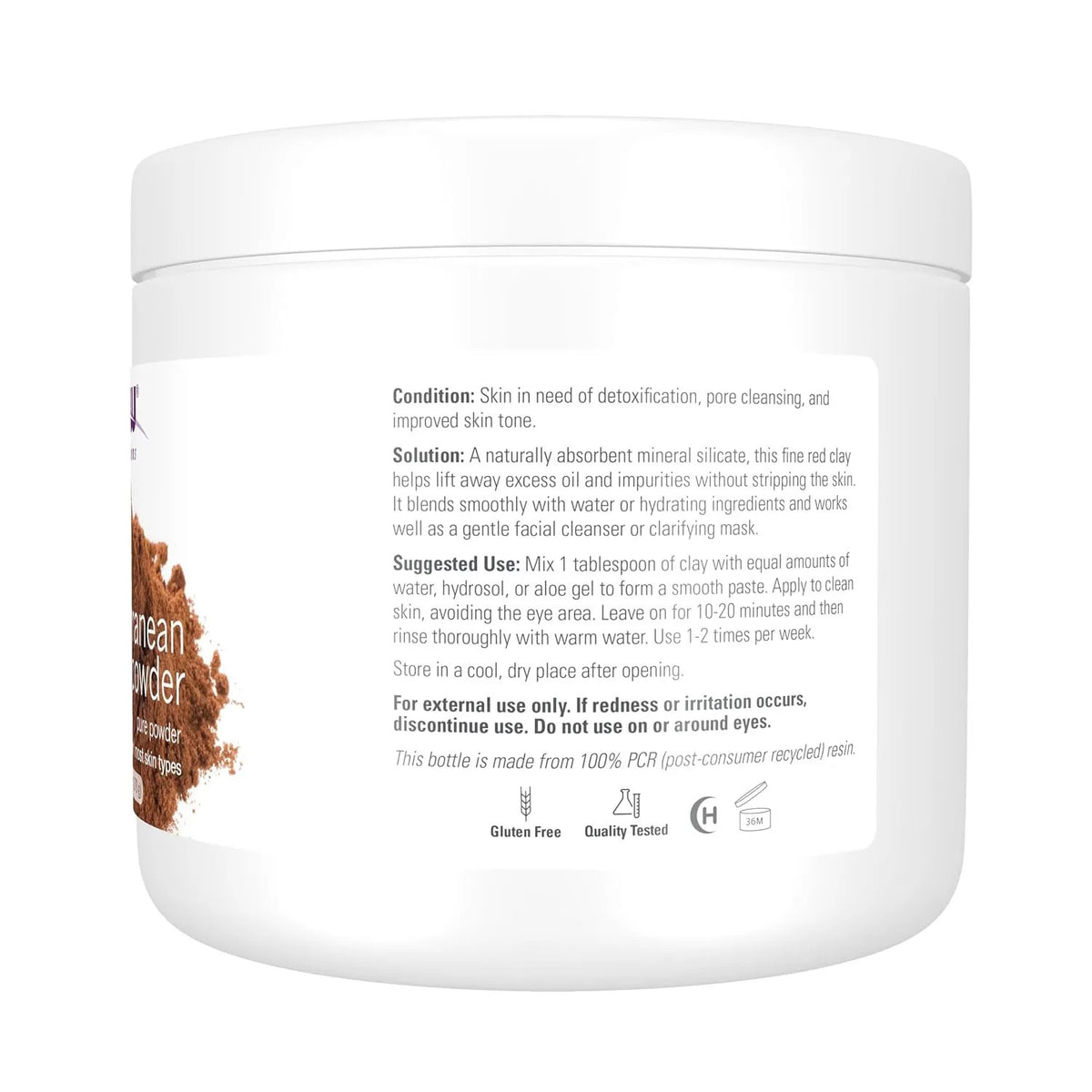 Red Clay Face Mask for Sensitive Skin - Natural Detox & Pore Cleanser, 6 oz
