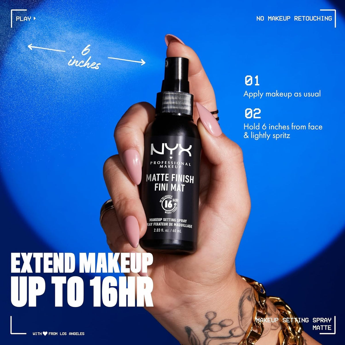 Matte Finish Setting Spray - Long Lasting Makeup Mist, Shine Control, 2 fl oz