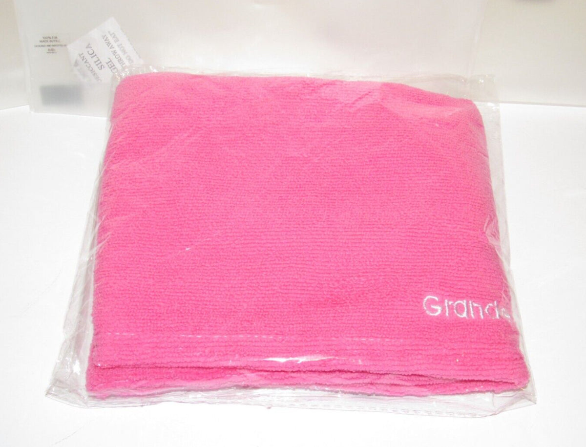 Clear Makeup Bags with Pink Hair Towel Set - Travel Toiletry Organizer