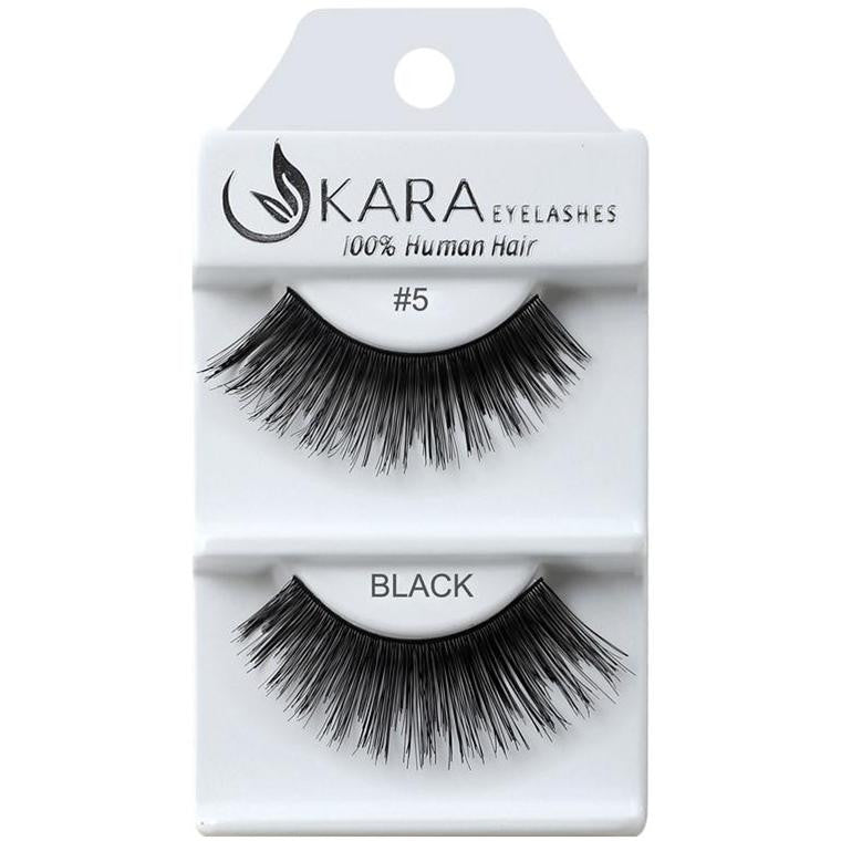 6 Pairs 100% Human Hair False Eyelashes - Kara Assorted Styles