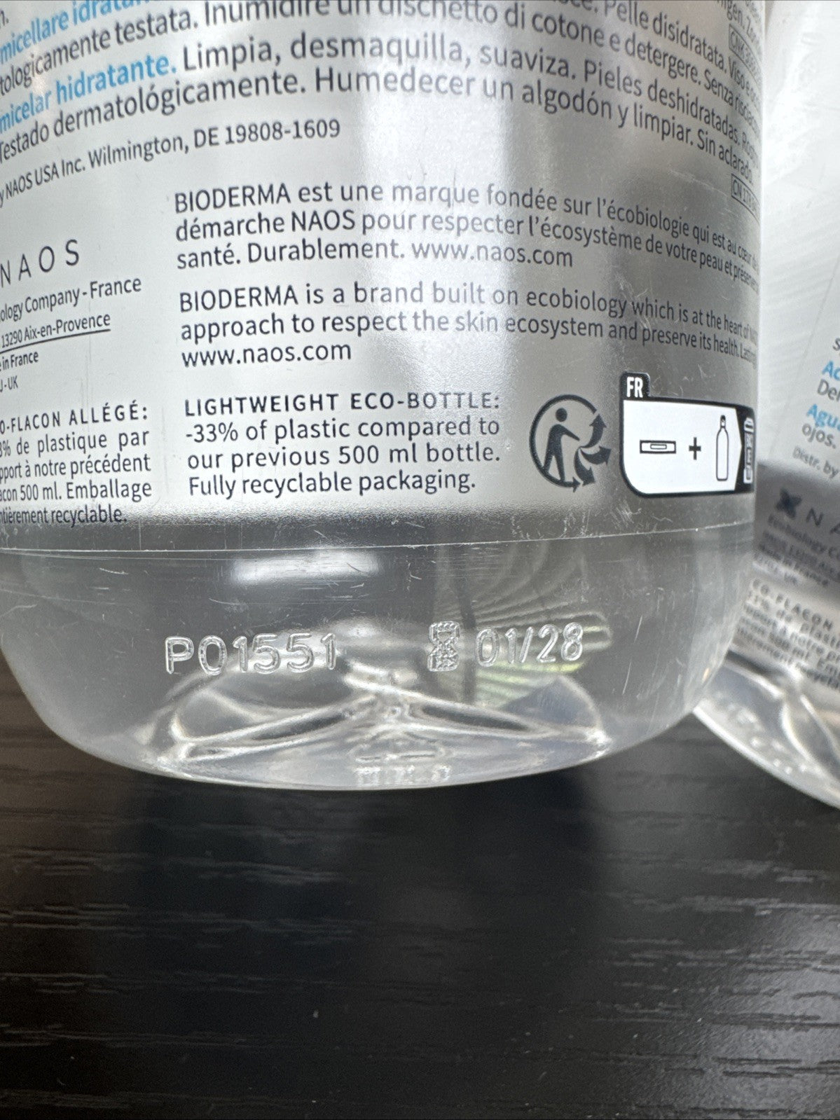 Micellar Water Makeup Remover - Hydrabio H2O by BIODERMA, 33.4 Fl Oz Set