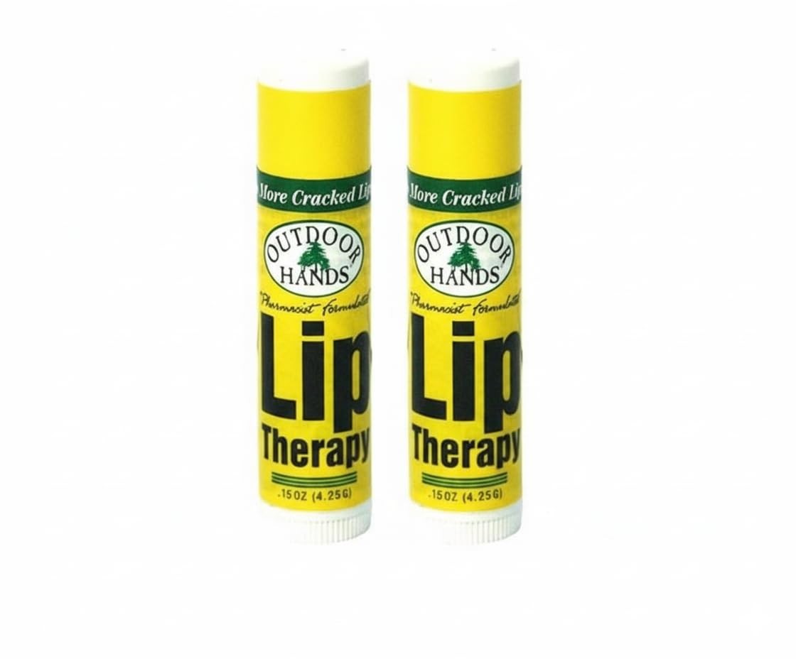 Outdoor Hands Lip Therapy Balm with Shea Coconut Blackberry Seed Oil - 2 Tubes