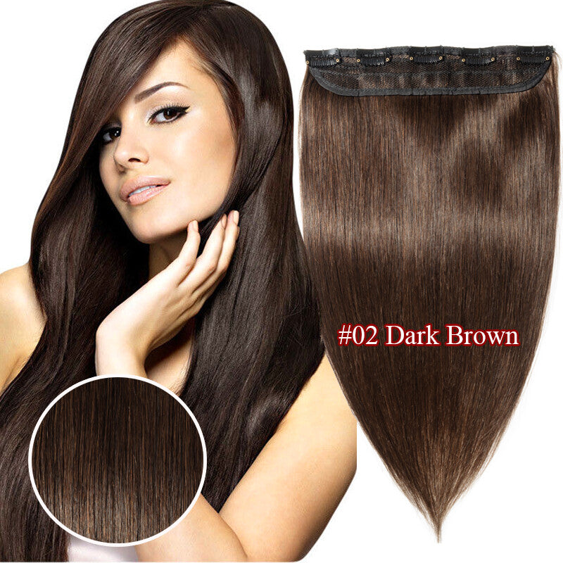 Invisible Wavy Clip-In Hair Extensions - Remy Human Hair, Half Head