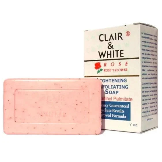 Clair White Rose Extract Brightening Exfoliating Soap 7 oz