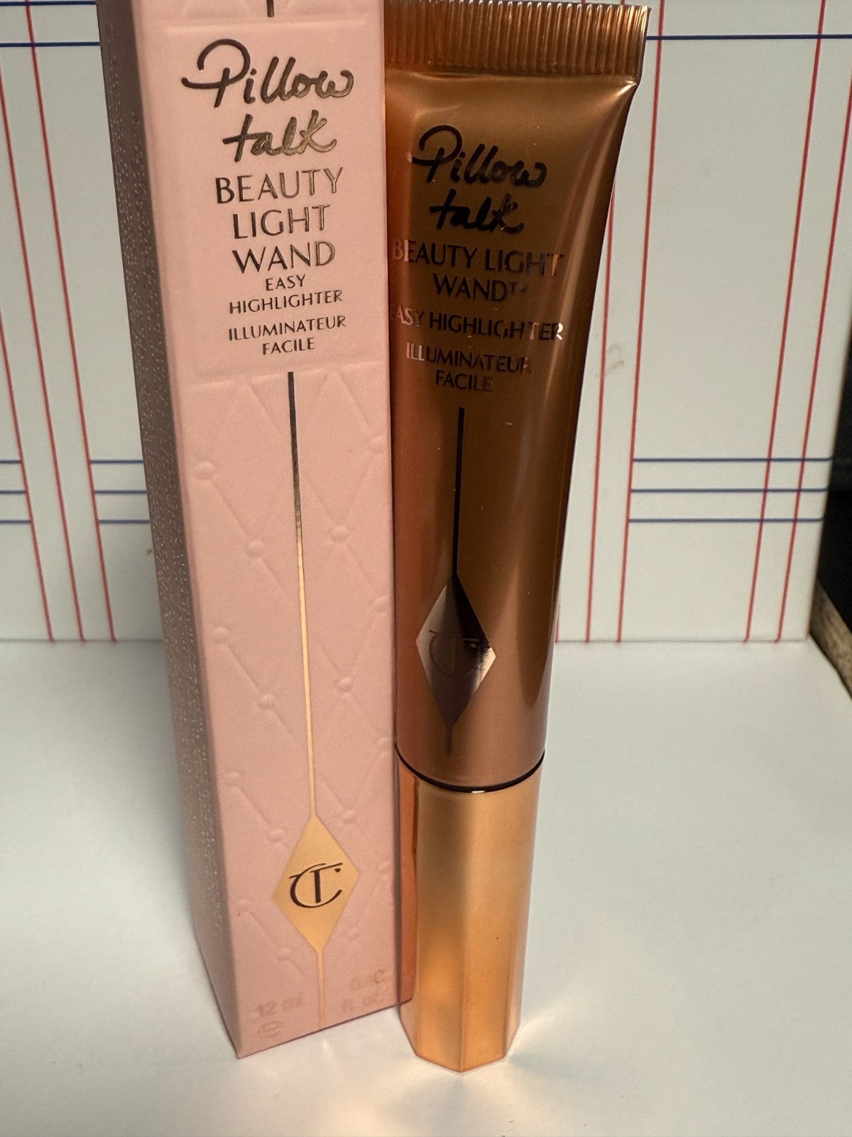 Charlotte Tilbury Beauty Light Wand Highlighter Pillow Talk 2 Medium 0.4oz