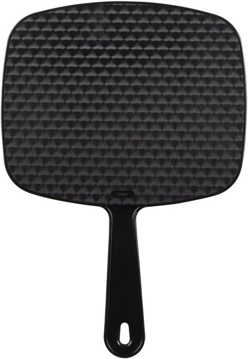 Premium Hand Mirror with Handle - 6.3 x 9.6 Inch Black Frame, Travel-Ready