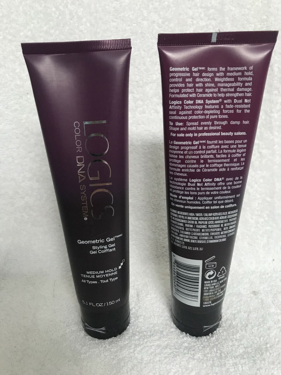 Logics Color DNA System Geometric Gel Medium Hold Hair Styling 5.1 oz Pack of 2