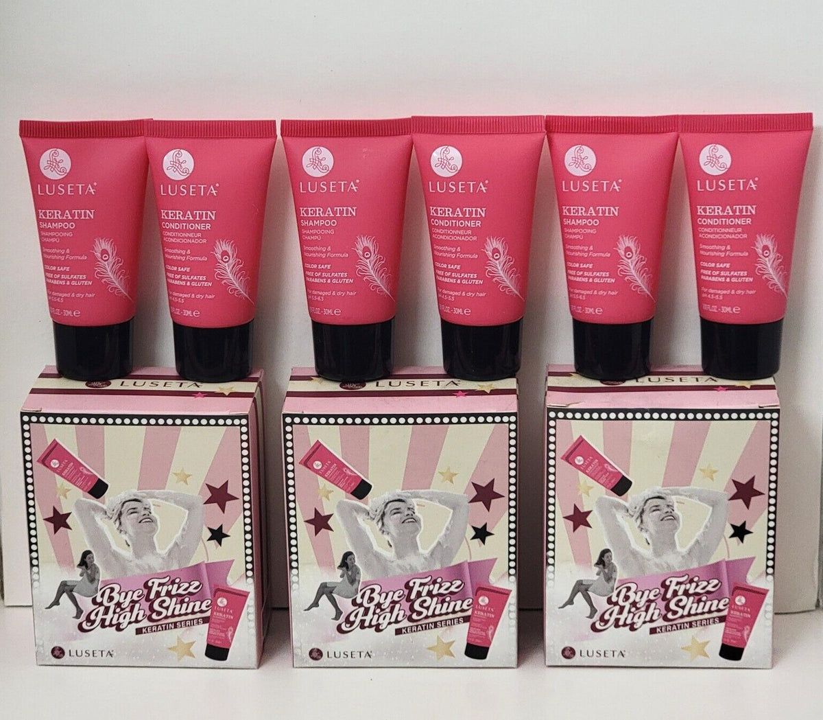 Travel Duo Set - Luseta Bye Frizz High Shine Keratin Shampoo & Conditioner