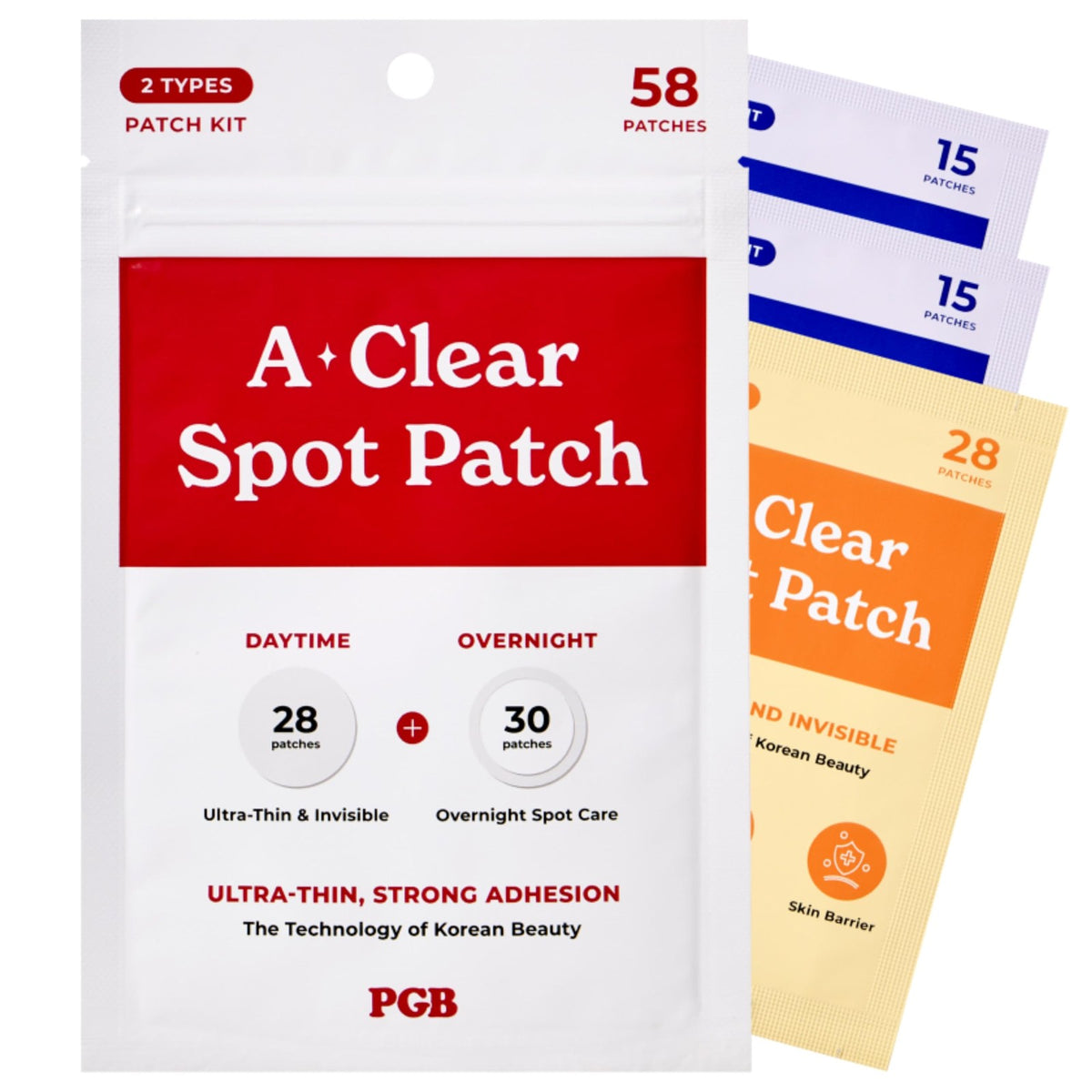 Acne Pimple Patches Set - Invisible, Waterproof, 3 Sizes for Spot Treatment