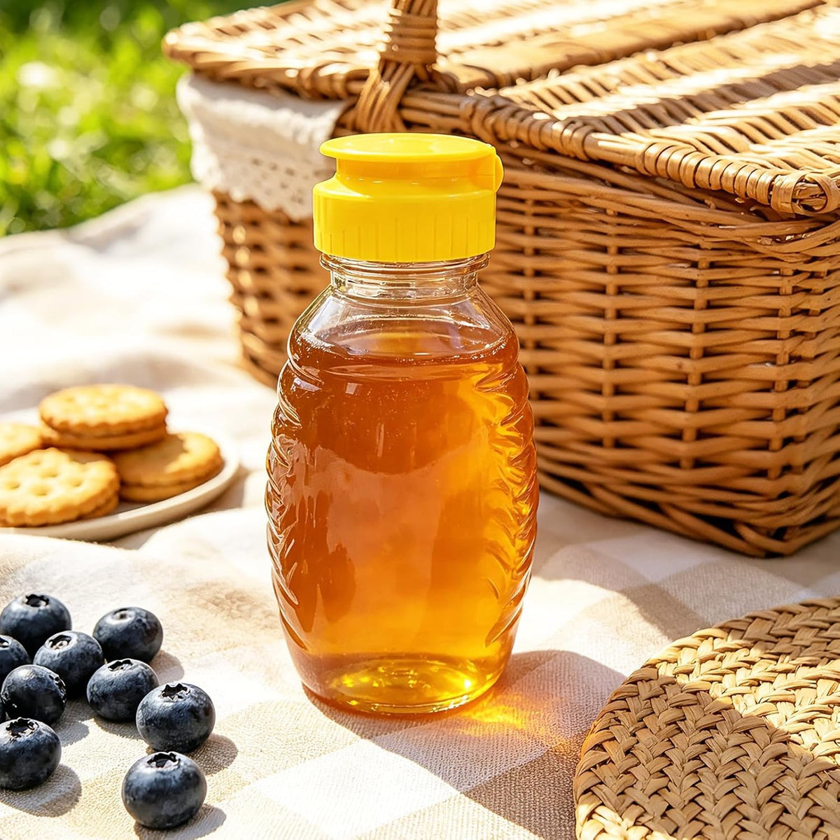 32 Pack Food-Grade Refillable Honey Bottles with Leak-Proof Flip Lids