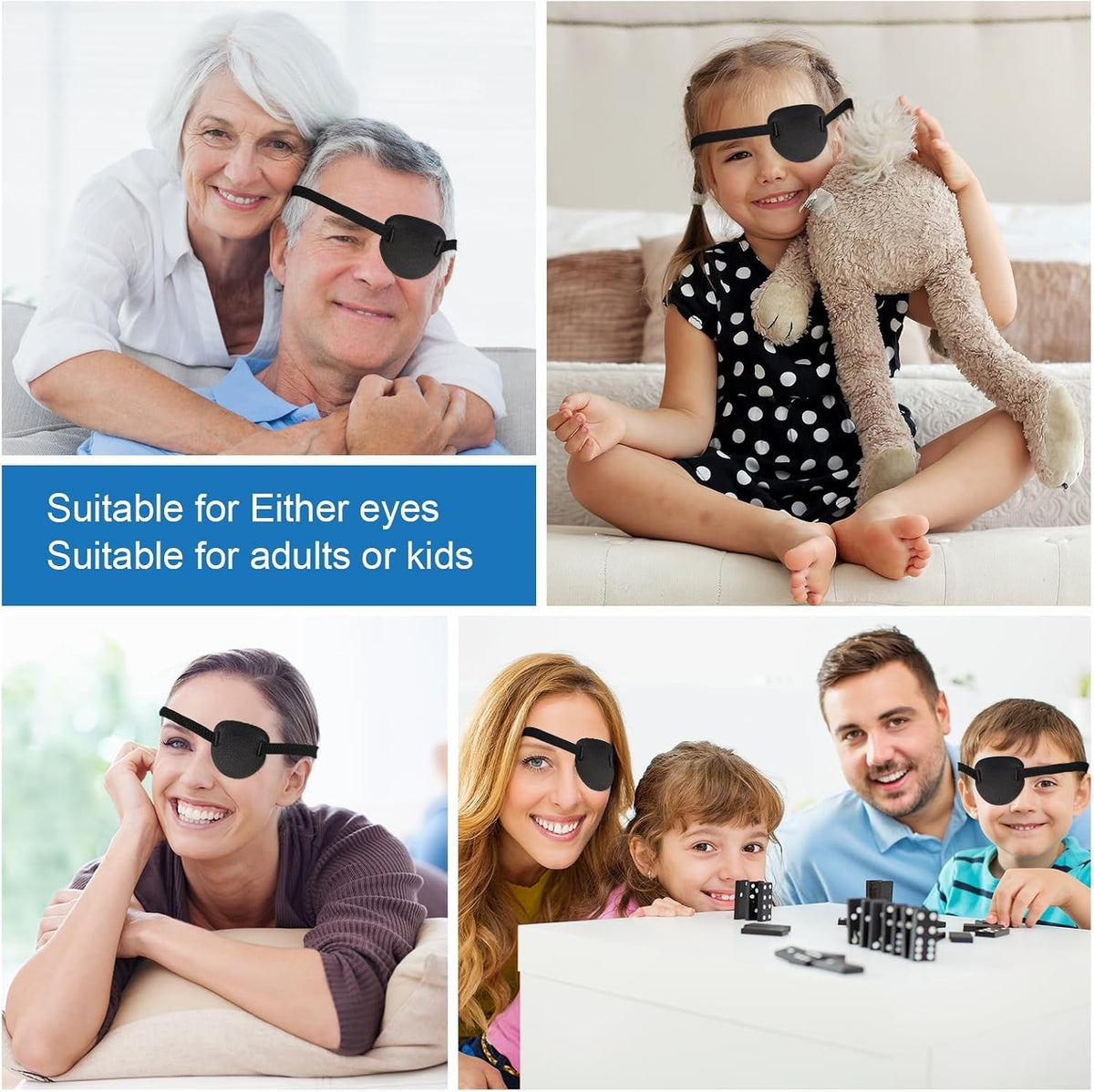 Adjustable 3D Eye Patches for Lazy Eye Treatment & Comfort